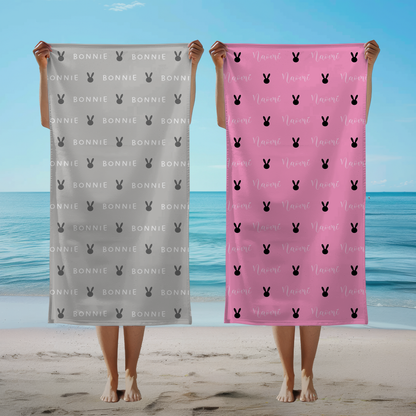 RABBIT BUNNY NAME TOWEL