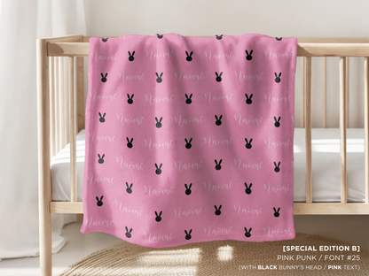 RABBIT BUNNY NAME BLANKET